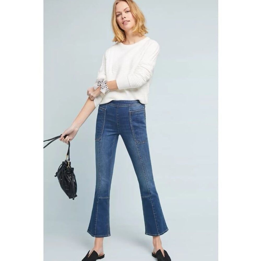 Anthropologie Pilcro Utility High-Rise Cropped Bootcut Pants Size 27